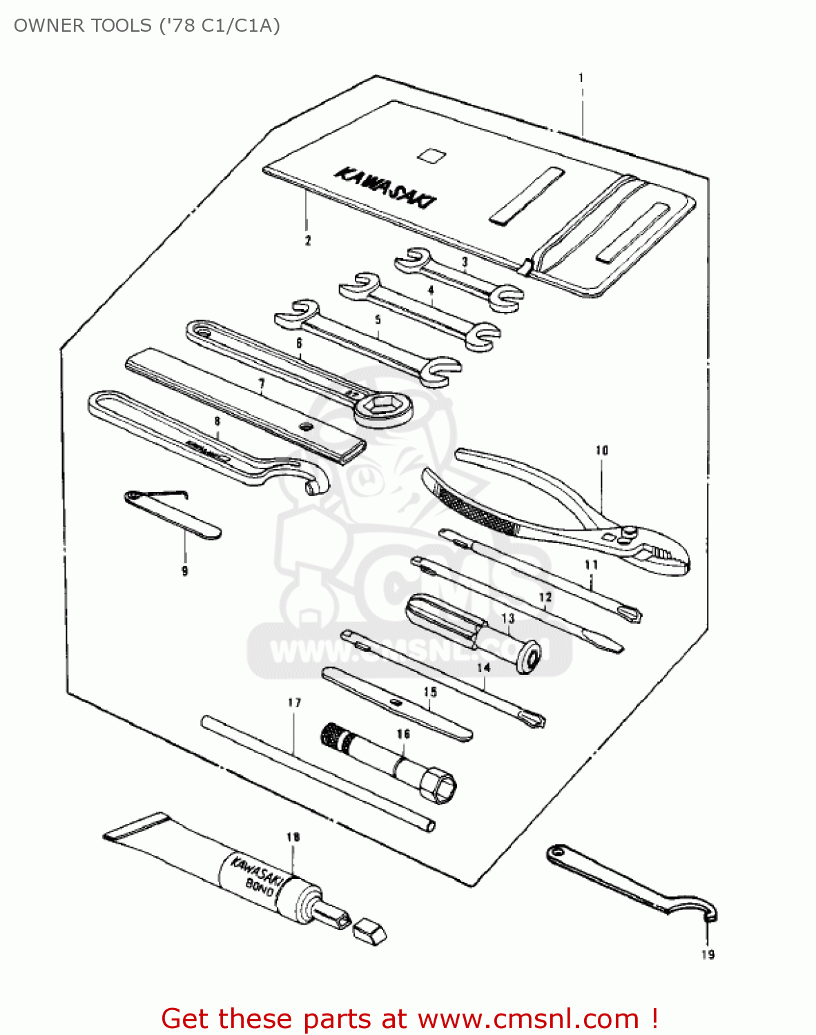 OWNER TOOLS ('78 C1/C1A) KZ1000C1 POLICE 1000 1978 CANADA