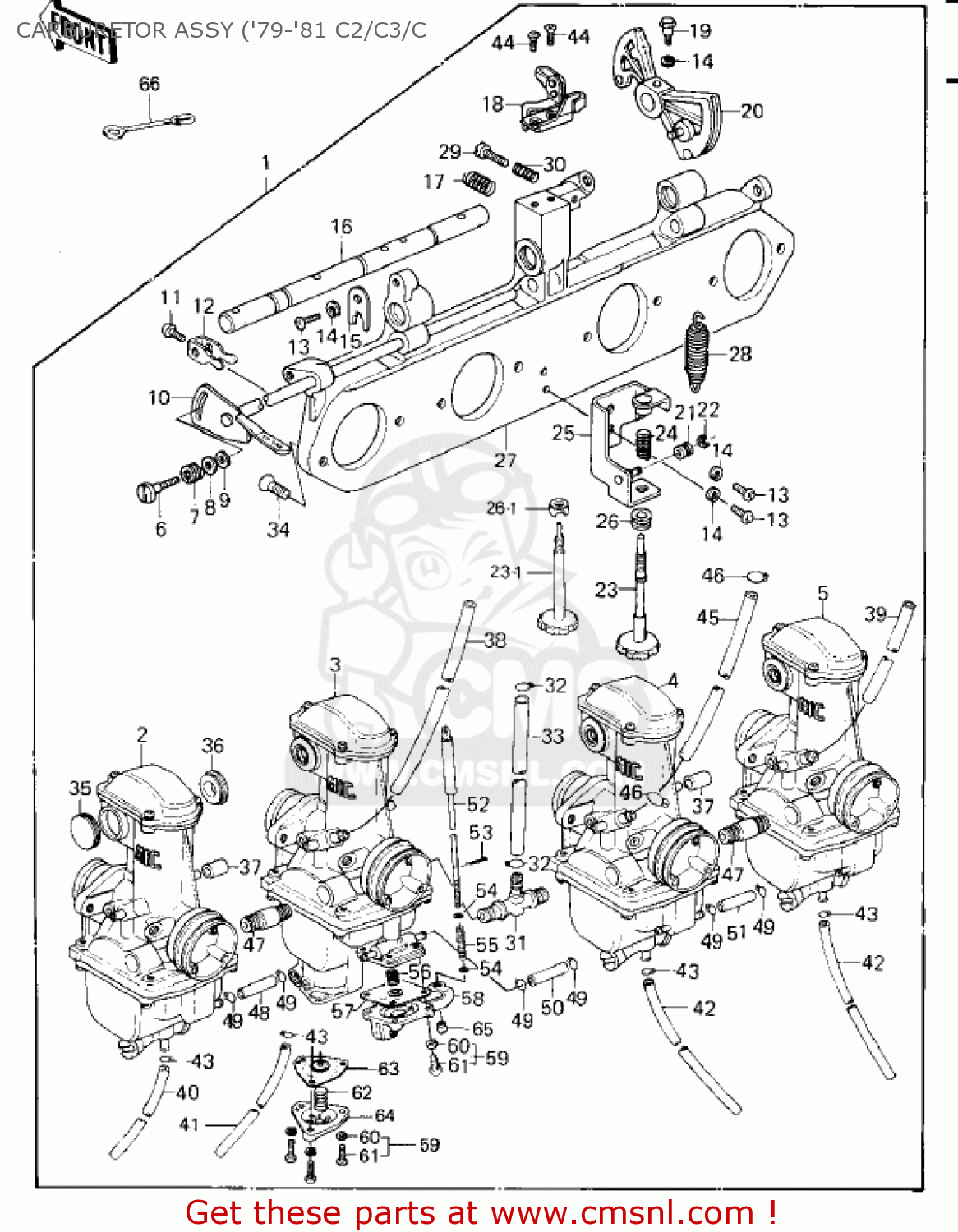 CARBURETOR ASSY ('79-'81 C2/C3/C KZ1000C1 POLICE 1000 1978 CANADA