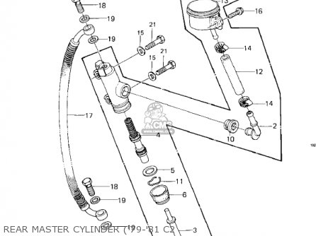 REAR MASTER CYLINDER ('79-'81 C2 - KZ1000C1 POLICE 1000 1978 CANADA