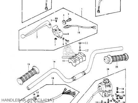 HANDLEBAR ('78 C1/C1A) - KZ1000C1 POLICE 1000 1978 CANADA