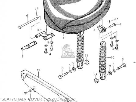 SEAT/CHAIN COVER ('79-'81 C2/C3/ - KZ1000C1 POLICE 1000 1978 CANADA