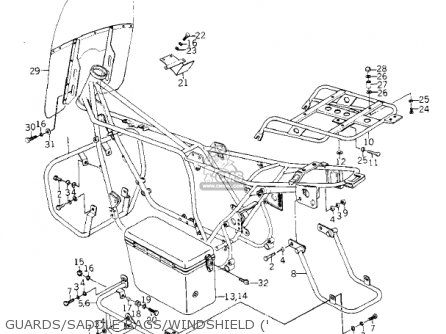 GUARDS/SADDLE BAGS/WINDSHIELD (' - KZ1000C1 POLICE 1000 1978 CANADA