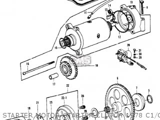 STARTER MOTOR/STARTER CLUTCH 1978 C1/C1A - KZ1000C1 POLICE 1000 1978 CANADA