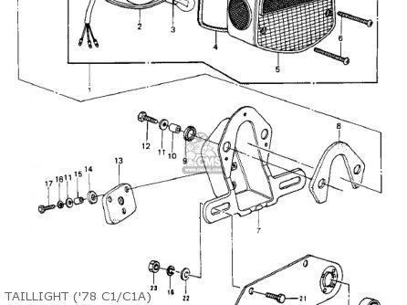 TAILLIGHT ('78 C1/C1A) - KZ1000C1 POLICE 1000 1978 CANADA