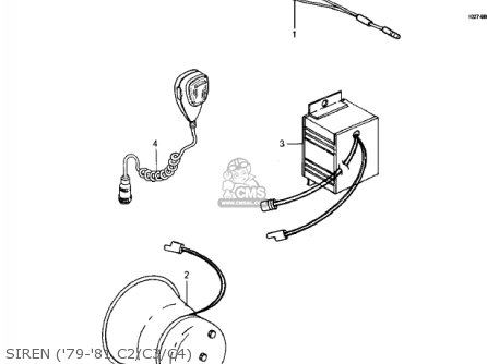 SIREN ('79-'81 C2/C3/C4) - KZ1000C1 POLICE 1000 1978 CANADA