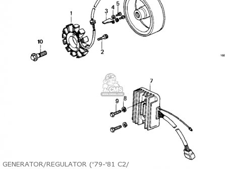 GENERATOR/REGULATOR ('79-'81 C2/ - KZ1000C1 POLICE 1000 1978 CANADA