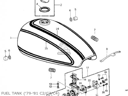 FUEL TANK ('79-'81 C2/C3/C4) - KZ1000C1 POLICE 1000 1978 CANADA