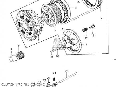 CLUTCH ('79-'81 C2/C3/C4) - KZ1000C1 POLICE 1000 1978 CANADA