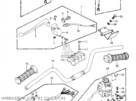 HANDLEBAR ('79-'81 C2/C3/C4) - KZ1000C1 POLICE 1000 1978 CANADA