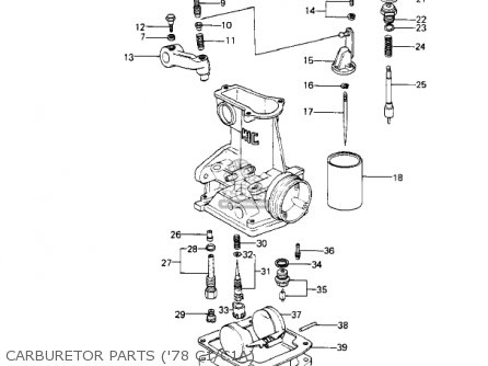 CARBURETOR PARTS ('78 C1/C1A) - KZ1000C1 POLICE 1000 1978 CANADA