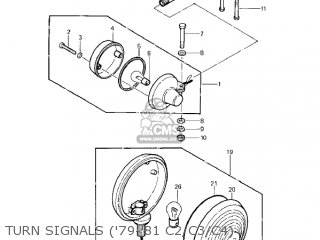TURN SIGNALS ('79-'81 C2/C3/C4) - KZ1000C1 POLICE 1000 1978 CANADA