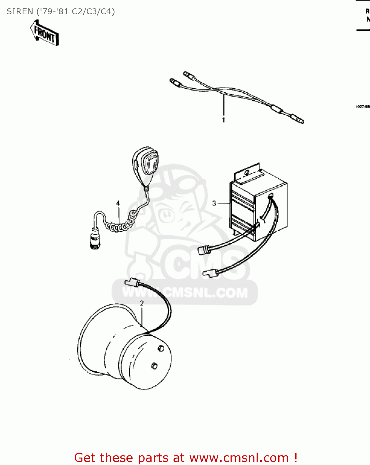 SIREN ('79-'81 C2/C3/C4) KZ1000C1A POLICE 1000 1978 USA CANADA