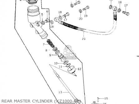 REAR MASTER CYLINDER (KZ1000-C2) - KZ1000C1A POLICE 1000 1978 USA CANADA