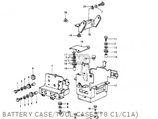 BATTERY CASE/TOOL CASE (78 C1/C1A) - KZ1000C1A POLICE 1000 1978 USA CANADA