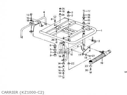 CARRIER (KZ1000-C2) - KZ1000C1A POLICE 1000 1978 USA CANADA