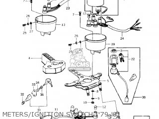 METERS/IGNITION SWITCH ('79-'81 - KZ1000C1A POLICE 1000 1978 USA CANADA