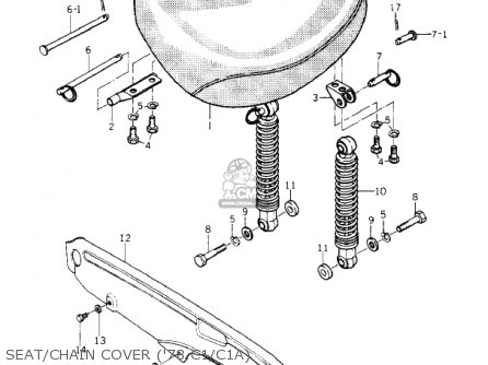 SEAT/CHAIN COVER ('78 C1/C1A) - KZ1000C1A POLICE 1000 1978 USA CANADA