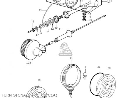 TURN SIGNALS ('78 C1/C1A) - KZ1000C1A POLICE 1000 1978 USA CANADA