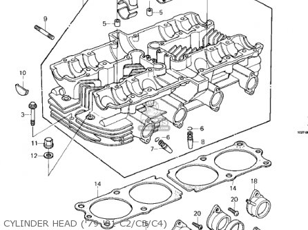 CYLINDER HEAD ('79-'81 C2/C3/C4) - KZ1000C1A POLICE 1000 1978 USA CANADA