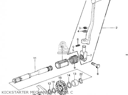 KICKSTARTER MECHANISM ('79-'81 C - KZ1000C1A POLICE 1000 1978 USA CANADA