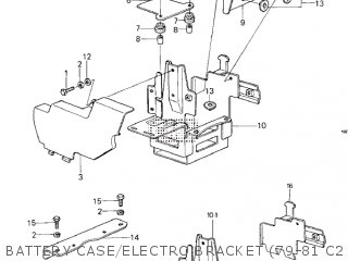 BATTERY CASE/ELECTRO BRACKET (79-81 C2 - KZ1000C1A POLICE 1000 1978 USA CANADA