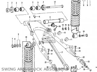 SWING ARM/SHOCK ABSORBERS ('79-' - KZ1000C1A POLICE 1000 1978 USA CANADA