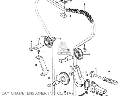 CAM CHAIN/TENSIONER ('78 C1/C1A) - KZ1000C2 POLICE 1000 1979 USA CANADA