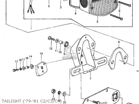 TAILIGHT ('79-'81 C2/C3/C4) - KZ1000C2 POLICE 1000 1979 USA CANADA