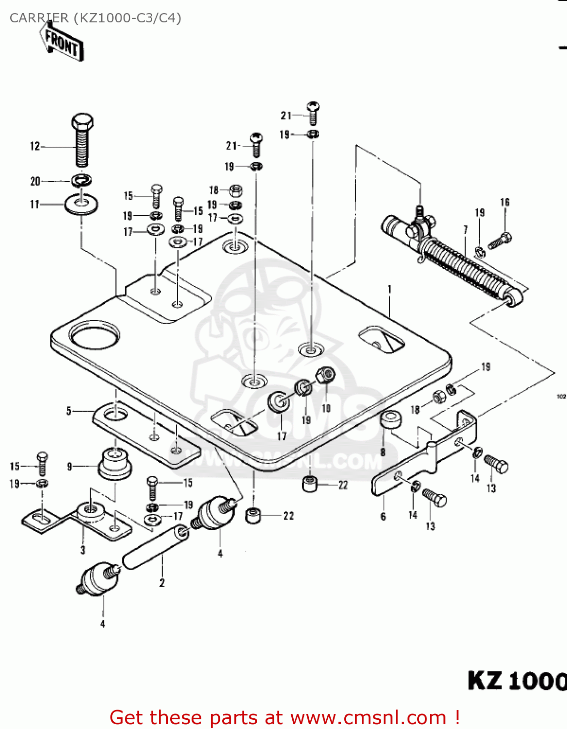 CARRIER (KZ1000-C3/C4) KZ1000C3 POLICE 1000 1980 USA CANADA