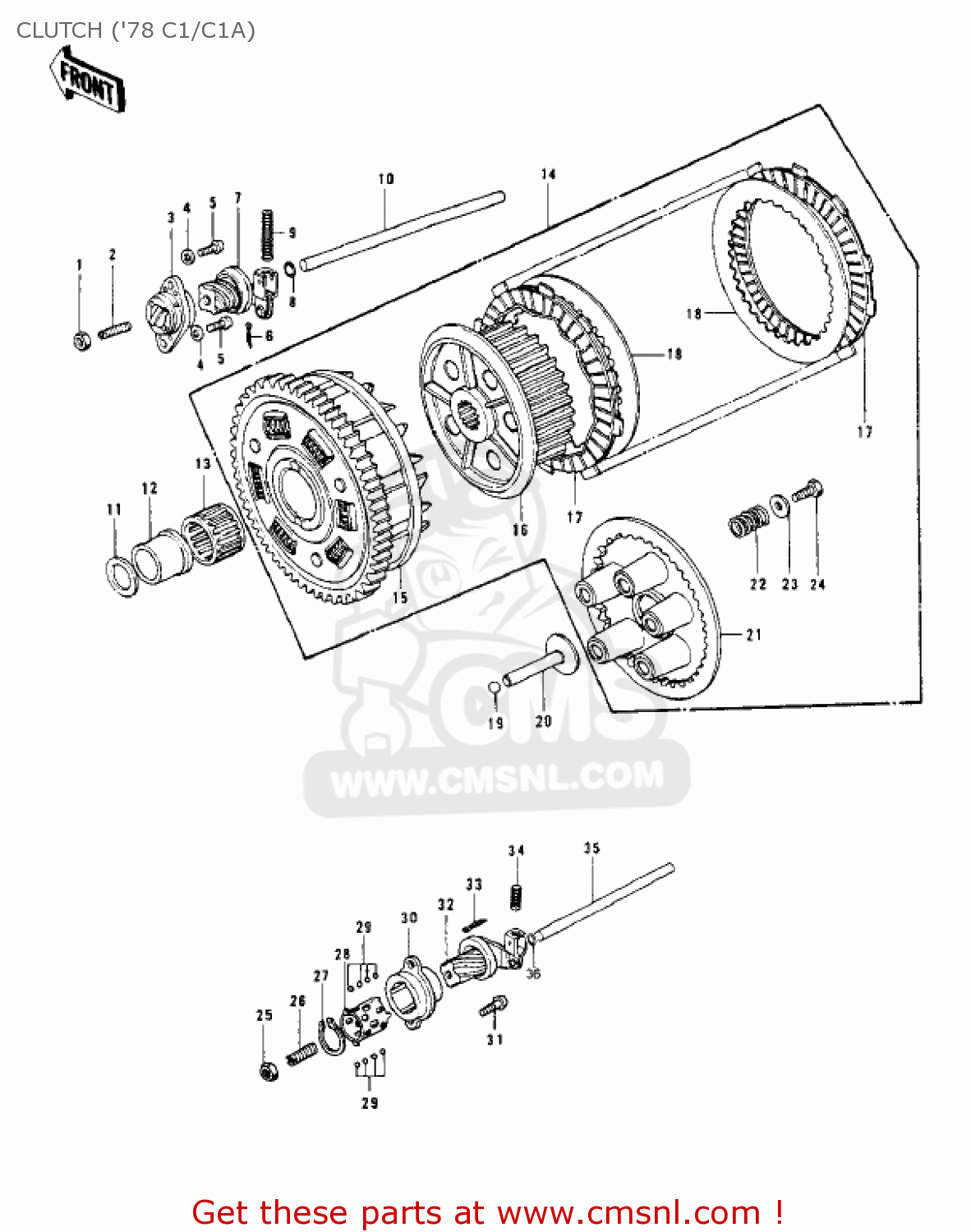 CLUTCH ('78 C1/C1A) KZ1000C3 POLICE 1000 1980 USA CANADA
