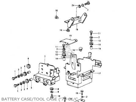 BATTERY CASE/TOOL CASE ('78 C1/C - KZ1000C3 POLICE 1000 1980 USA CANADA