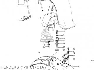 FENDERS ('78 C1/C1A) - KZ1000C3 POLICE 1000 1980 USA CANADA