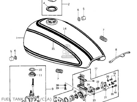 FUEL TANK ('78 C1/C1A) - KZ1000C3 POLICE 1000 1980 USA CANADA