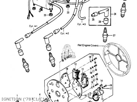 IGNITION ('78 C1/C1A) - KZ1000C3 POLICE 1000 1980 USA CANADA