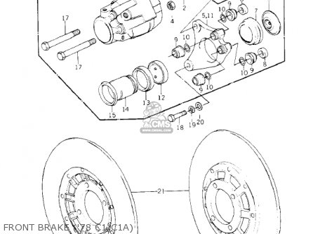 FRONT BRAKE ('78 C1/C1A) - KZ1000C3 POLICE 1000 1980 USA CANADA