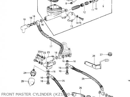 FRONT MASTER CYLINDER (KZ1000-C2 - KZ1000C3 POLICE 1000 1980 USA CANADA