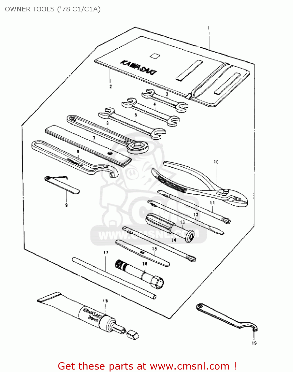 OWNER TOOLS ('78 C1/C1A) KZ1000C4 POLICE 1000 1981 USA CANADA