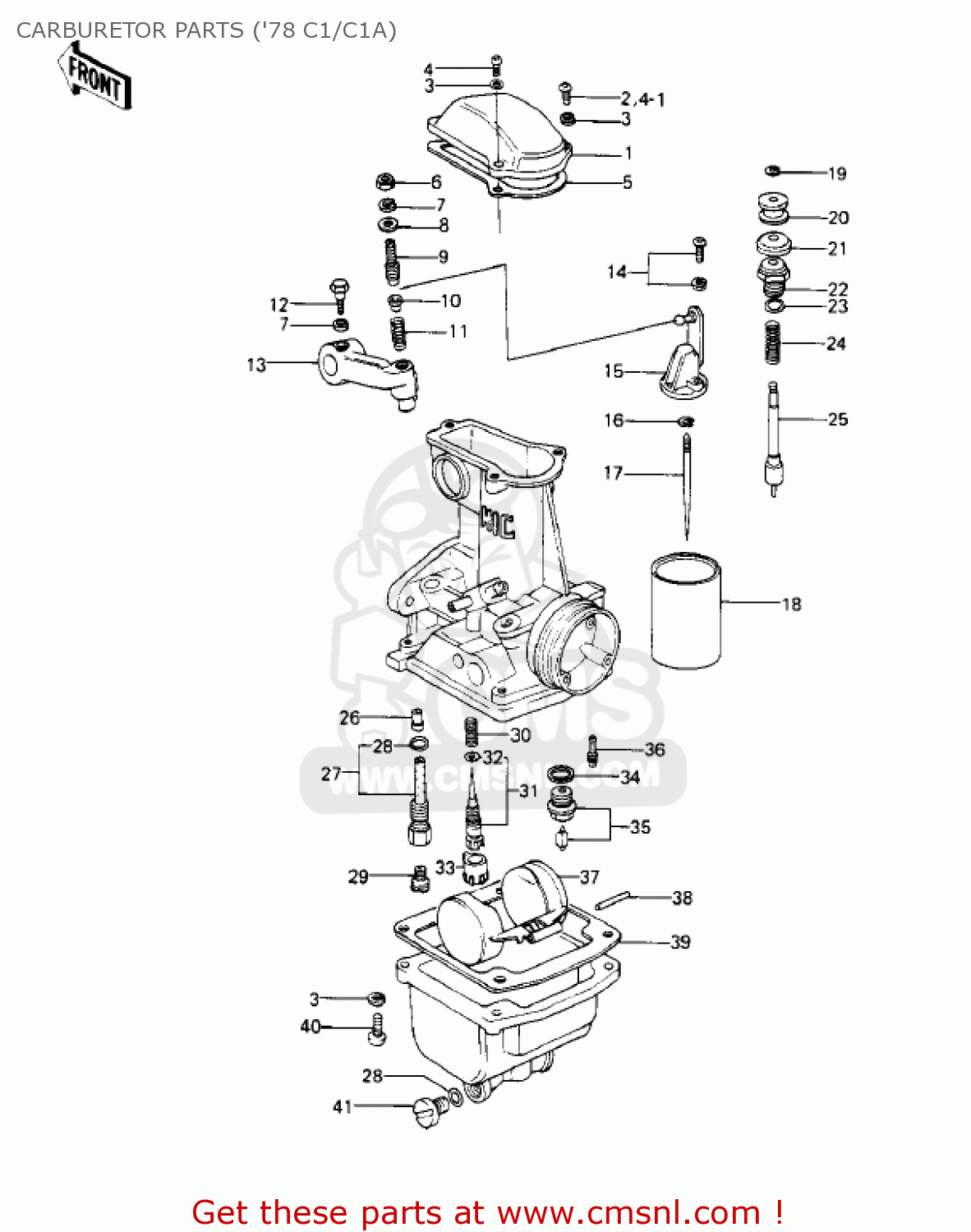 CARBURETOR PARTS ('78 C1/C1A) KZ1000C4 POLICE 1000 1981 USA CANADA