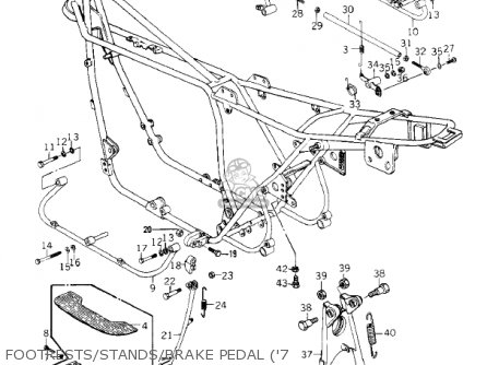FOOTRESTS/STANDS/BRAKE PEDAL ('7 - KZ1000C4 POLICE 1000 1981 USA CANADA