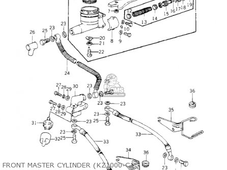 FRONT MASTER CYLINDER (KZ1000-C1 - KZ1000C4 POLICE 1000 1981 USA CANADA