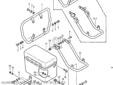 GUARDS/SADDLEBAGS ('79-'81 C2/C3 - KZ1000C4 POLICE 1000 1981 USA CANADA