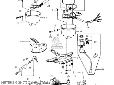 METERS/IGNITION SWITCH ('79-'81 - KZ1000C4 POLICE 1000 1981 USA CANADA