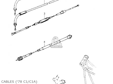 CABLES ('78 C1/C1A) - KZ1000C4 POLICE 1000 1981 USA CANADA