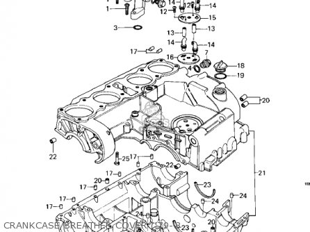 CRANKCASE/BREATHER COVER ('79-'8 - KZ1000C4 POLICE 1000 1981 USA CANADA