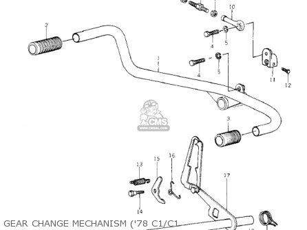 GEAR CHANGE MECHANISM ('78 C1/C1 - KZ1000C4 POLICE 1000 1981 USA CANADA