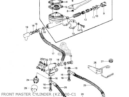 FRONT MASTER CYLINDER (KZ1000-C1 - KZ1000C4 POLICE 1000 1981 USA CANADA