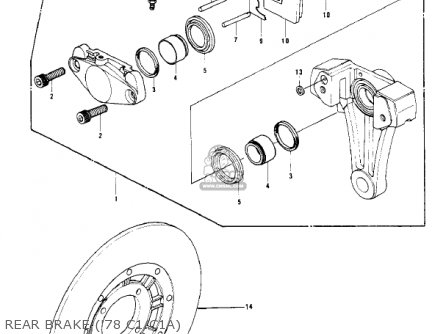 REAR BRAKE ('78 C1/C1A) - KZ1000C4 POLICE 1000 1981 USA CANADA