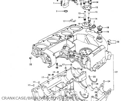 CRANKCASE/BREATHER COVER ('78 C1 - KZ1000C4 POLICE 1000 1981 USA CANADA