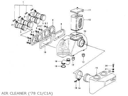 AIR CLEANER ('78 C1/C1A) - KZ1000C4 POLICE 1000 1981 USA CANADA