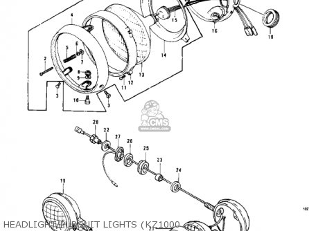 HEADLIGHT/PURSUIT LIGHTS (KZ1000 - KZ1000C4 POLICE 1000 1981 USA CANADA